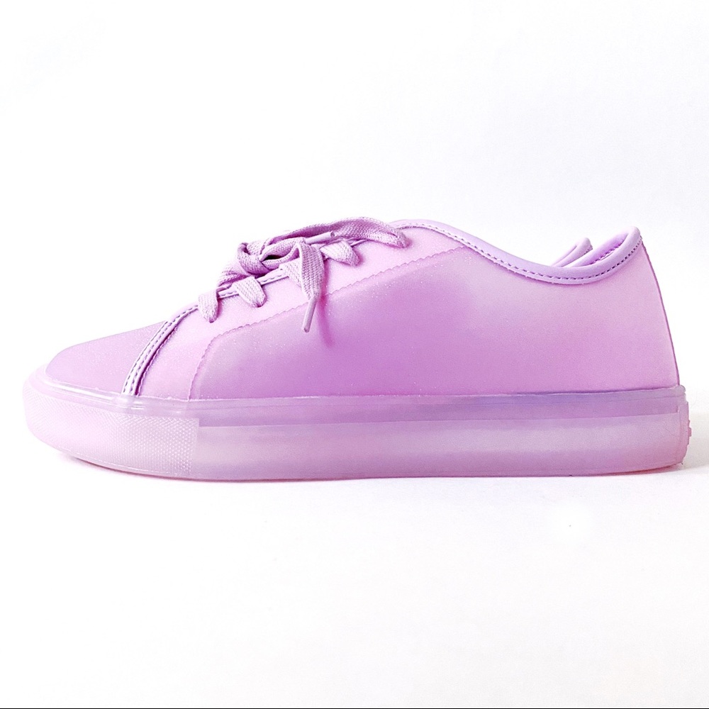Katy Perry The Glam Sneakers Womens Size 7.5 Shoes Light Pink Sheer Shimmer Cute